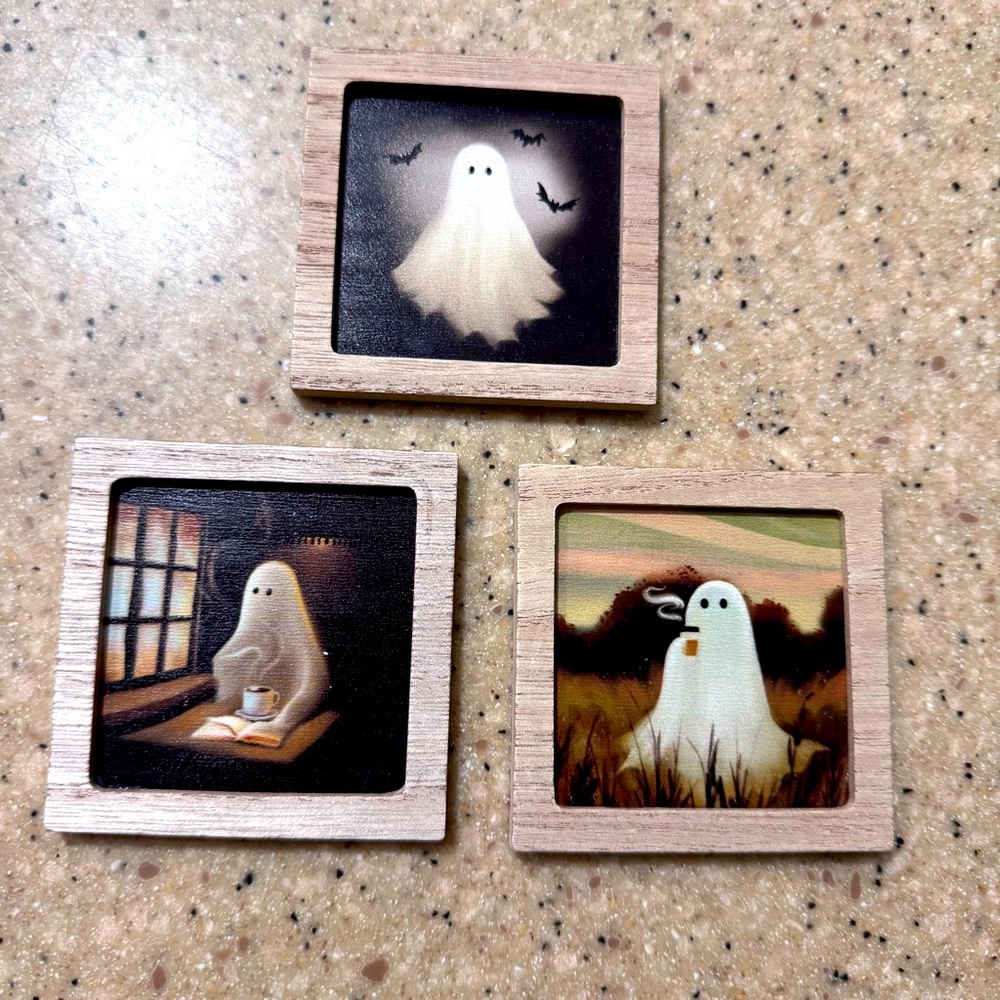 Target Halloween Ghost Themed Magnet Set of 3